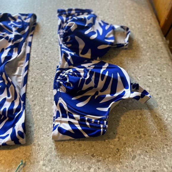 NWT Kona Sol Blue and Pink Abstract Bikini XL 17/18 - Picture 3 of 11